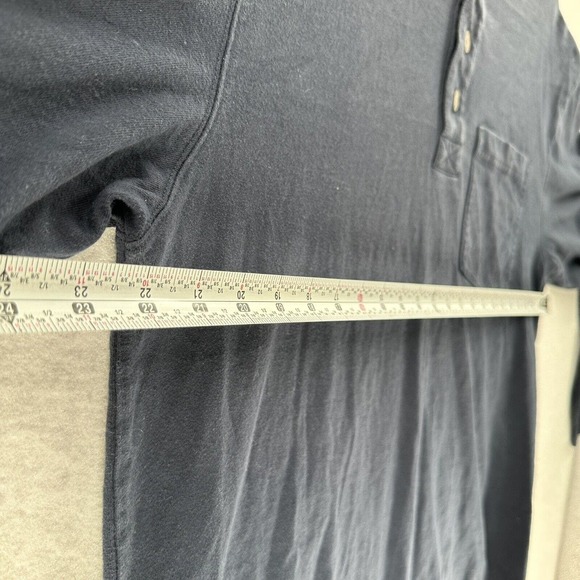 Duluth Trading Company Blue Long Sleeve Cotton Henley Shirt Mens Medium‎ - Picture 7 of 9